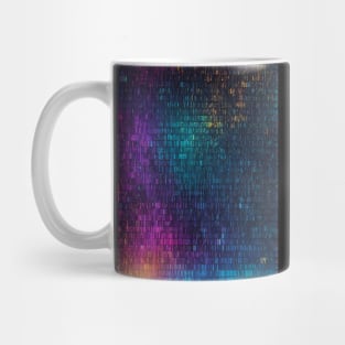 colorful binary code Mug